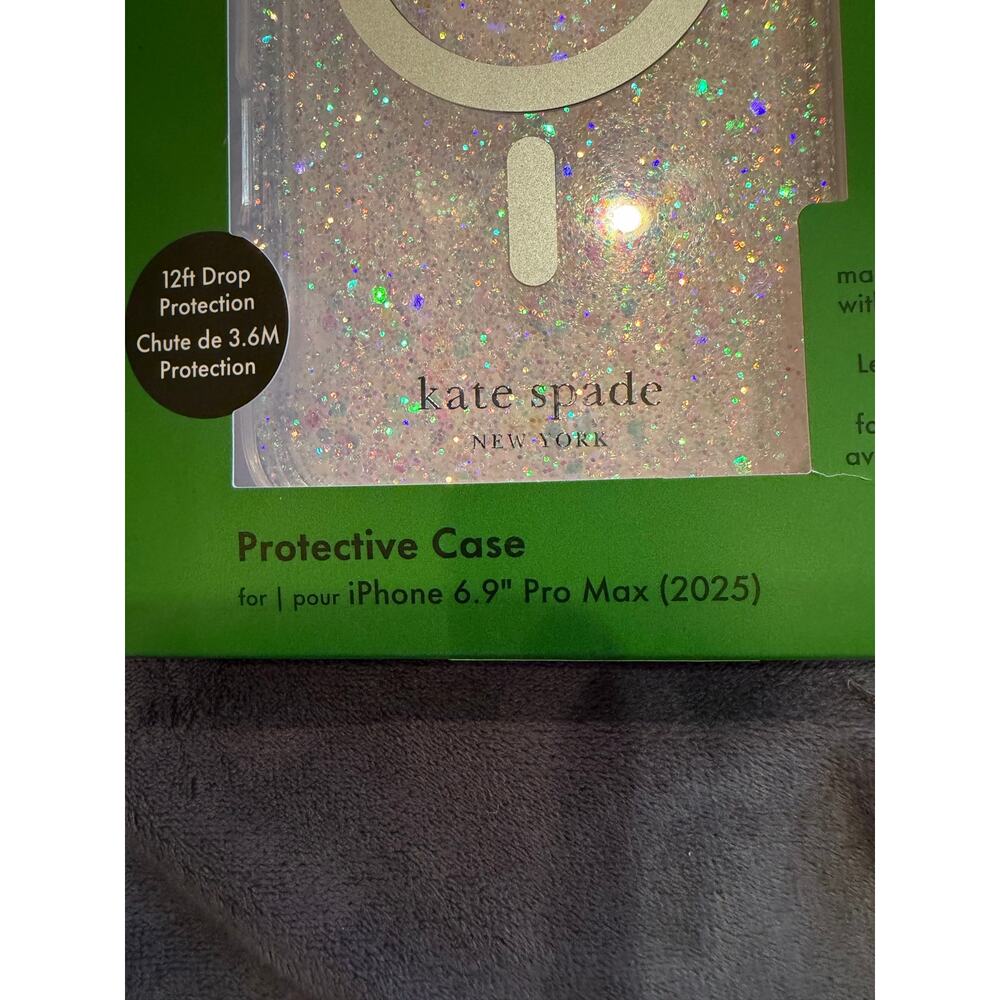 Kate Spade Protective MagSafe Case for Apple iPhone 17 Pro Max Chunky Glitte - Picture 2 of 4